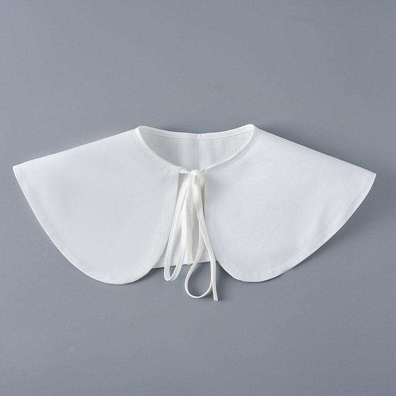Fashion Scarf Fake Collar Shirt Women Detachable Collar Lace Neckline Women False Collar Tie White Faux Col Clothes Accessories