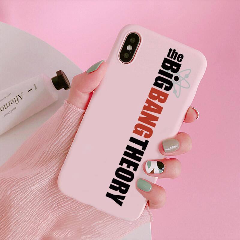 Big Bang Theory Phone Case For Iphone 12 11 Pro Max Mini XS 8 7 6 6S Plus X SE 2020 XR Matte Candy Pink Silicone Cover