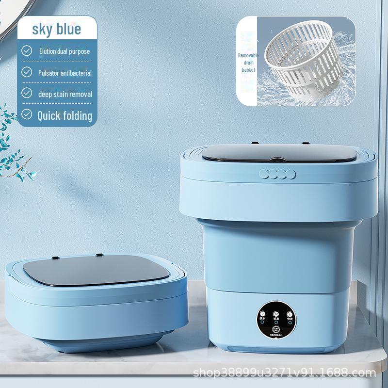 Компактная складная стиральная машина — идеально подходит для дома, общежития или детской прачечной