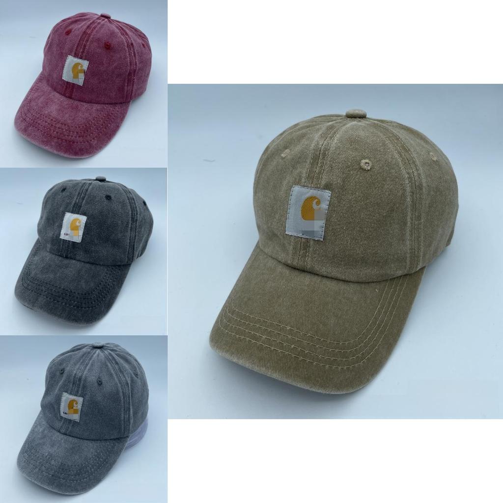 English Style Vintage Cotton Cap With Embossed Letters And Sun Shield For Men And Women