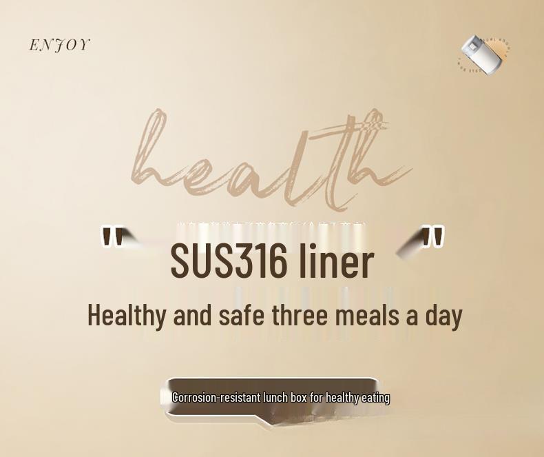 Многослойный термоланч-бокс из нержавеющей стали для офисных работников - Большой объем, длительное сохранение тепла, контейнер-бэнто