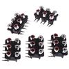 5Pcs 6 Holes Rca Female Stereo Audio Jack Av Audio Input Socket Connector