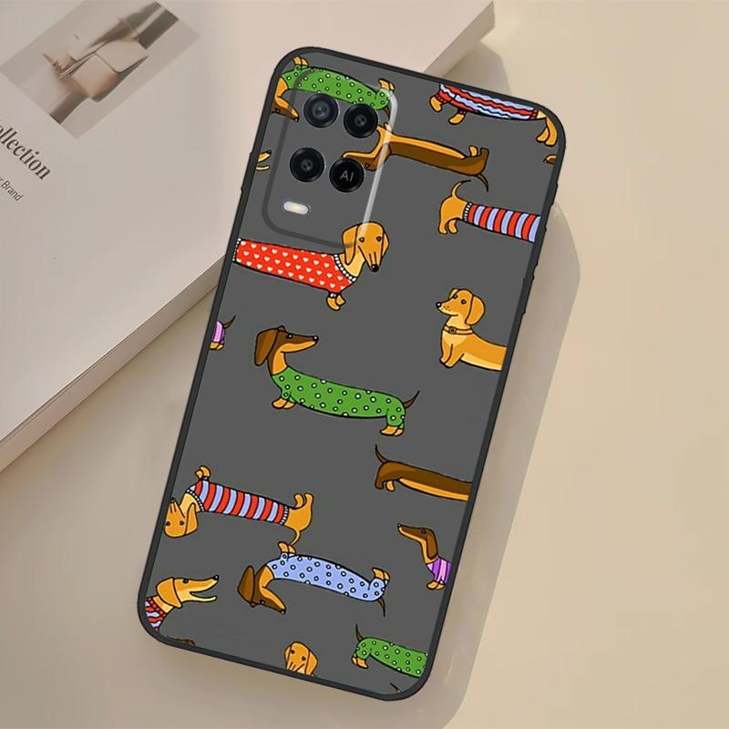 Чехол для собаки Такса Для Oppo A98 A78 A18 A38 A58 A60 A80 A40 A96 A76 A16 A94 A74 A54 A15 A17 A57 A77 A5 Pro