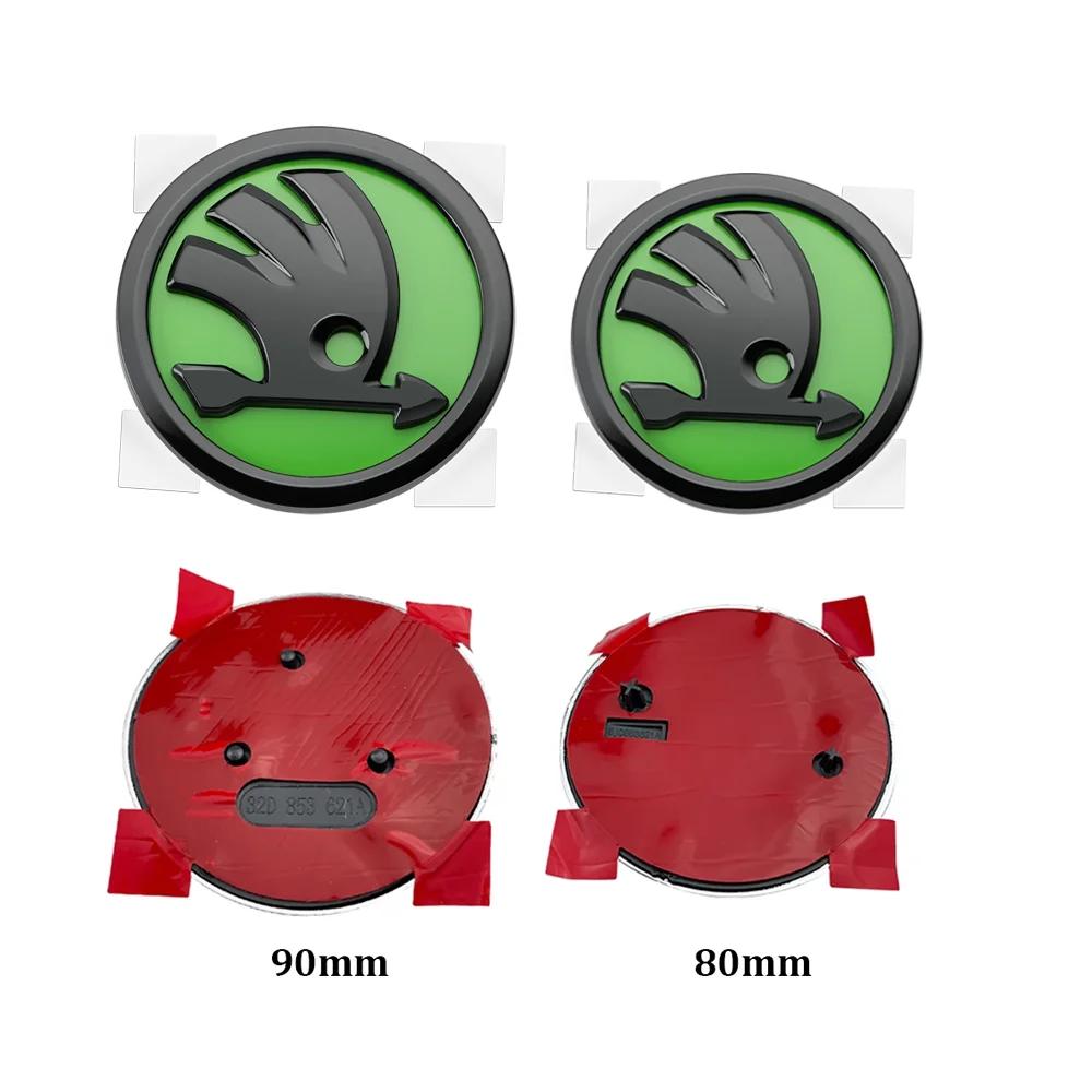 80мм 90мм АБС Автомобильная Передняя Задняя Наклейка-Эмблема Стайлинг для Skoda Octavia 2 3 Fabia Kamiq Kapoq Kodiaq Rapid Superb Yeti и т.д.