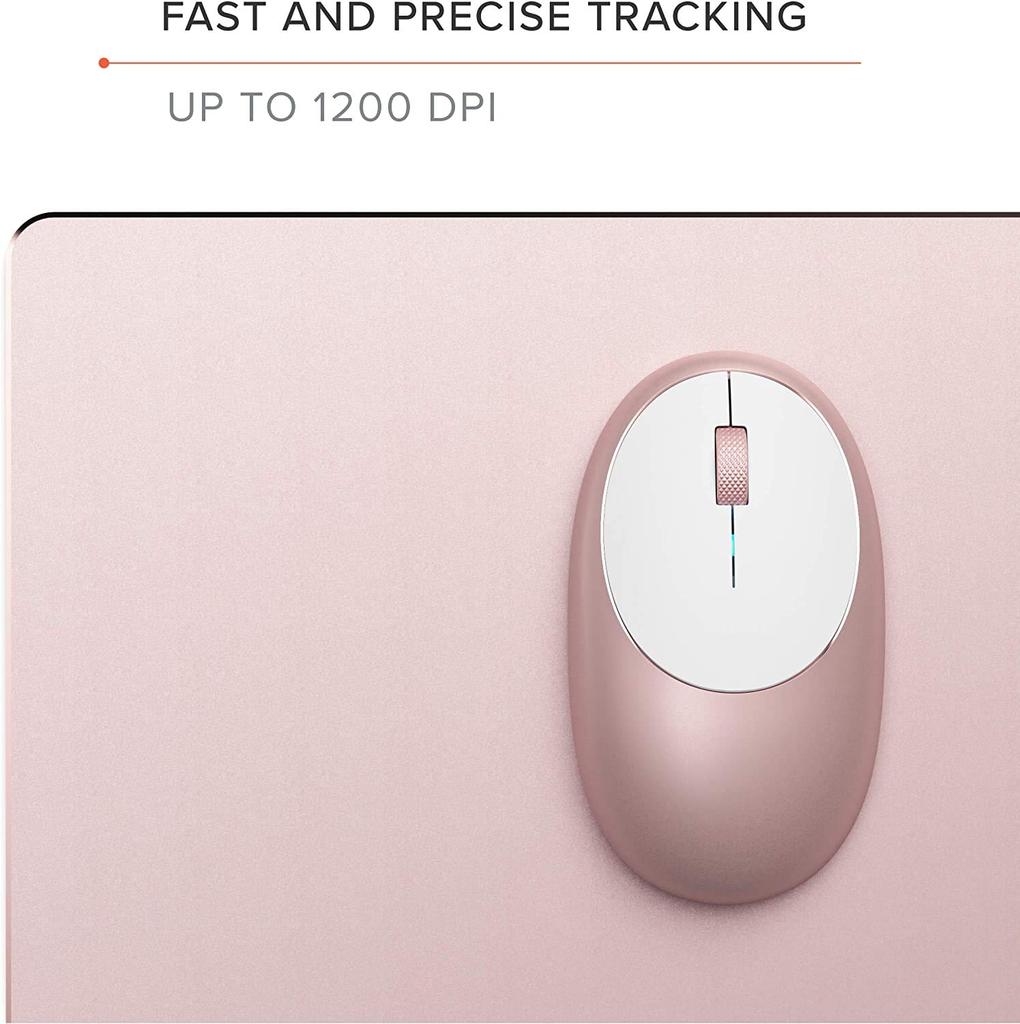 Satechi Aluminum M1 Bluetooth Wireless Mouse Charging Port with 2012 and later Mac devices such as Mac Type-C (Compatible Mini, iMac, MacBook, iPad)