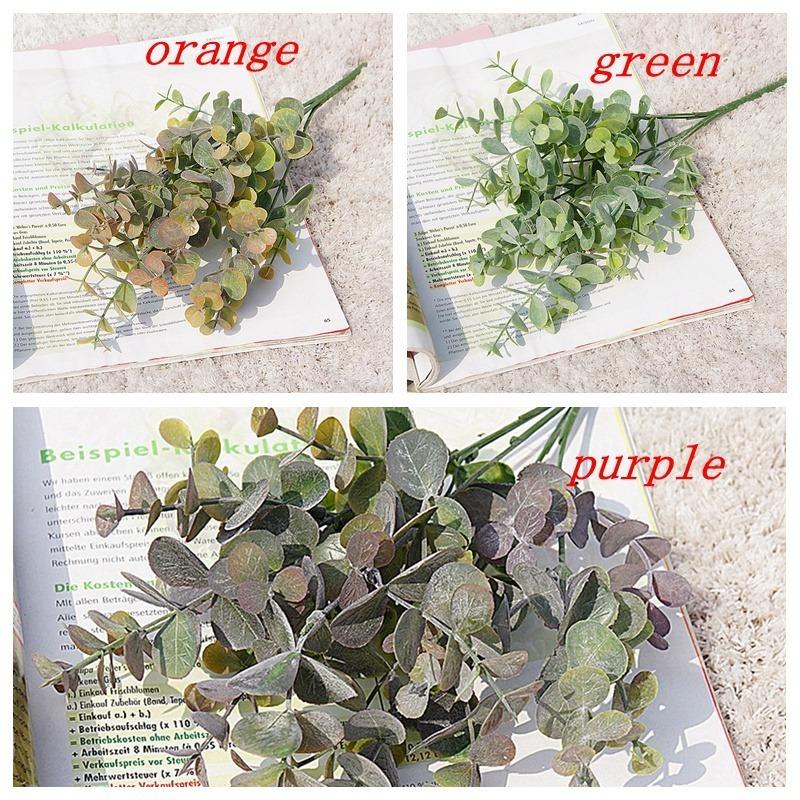 Искусственные пластиковые растения, листья, зеленые ветки эвкалипта, украшение дома, искусственные цветы