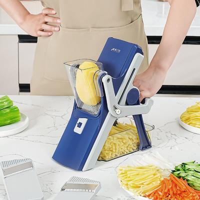 Регулируемый овощерезка-слайсер из нержавеющей стали с противоскользящей прокладкой, многофункциональный кухонный измельчитель со съемной конструкцией, помощник в домашней выпечке