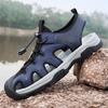 2025 Genuine Leather Men's Sandals High-quality Comfy Outdoor Non-slip Beach Shoes Sneakers  Hot Sale Men Walking Travel Shoes