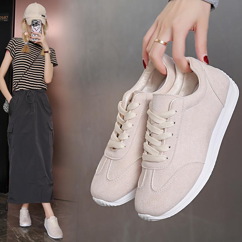 Fashion White Leather Sneakers Sport Vulcanized Shoes Comforthable Spring Sneakers Casual Shoes 2025 Fashion School Tennis Flat Shoes