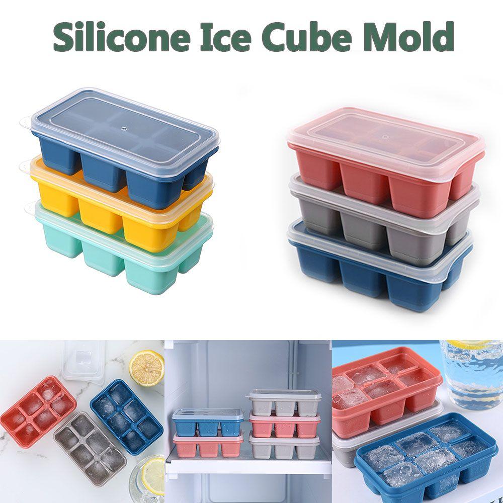 Чиллер Быстрое Охлаждение Гаджет Мягкая Силиконовая Форма Охлаждение Напитков С Крышкой Форма для Льда 6 Ячеек