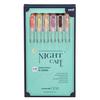 One Ballpoint 6 Assorted Colors Cafe Uni-ball 0.38mm Pen, (Night Color)