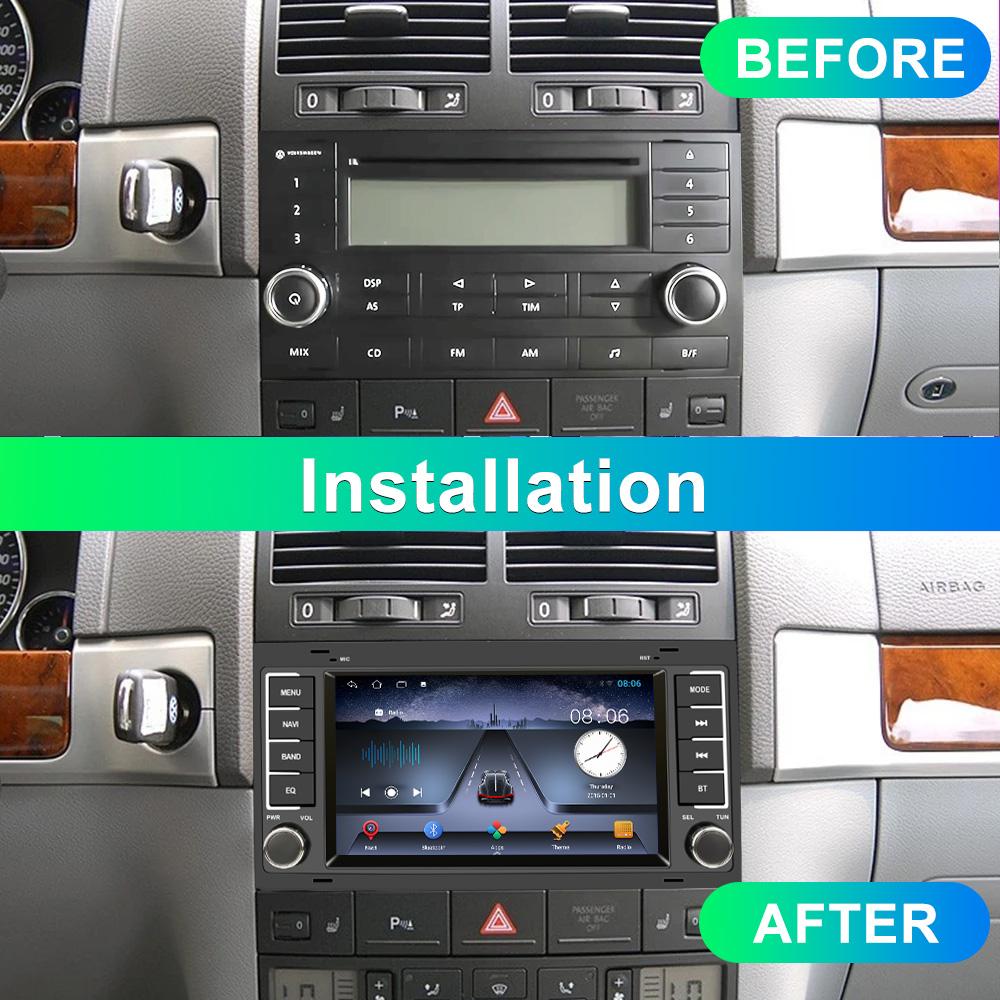 Reakosound 2Din Android Auto Carplay Car Radio Stereo GPS Player For VW Volkswagen Skoda Octavia Golf 5 6 Touran Passat B6 Polo Jetta