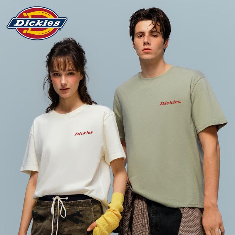 Мужская футболка Dickies в американском ретро стиле с принтом красного логотипа