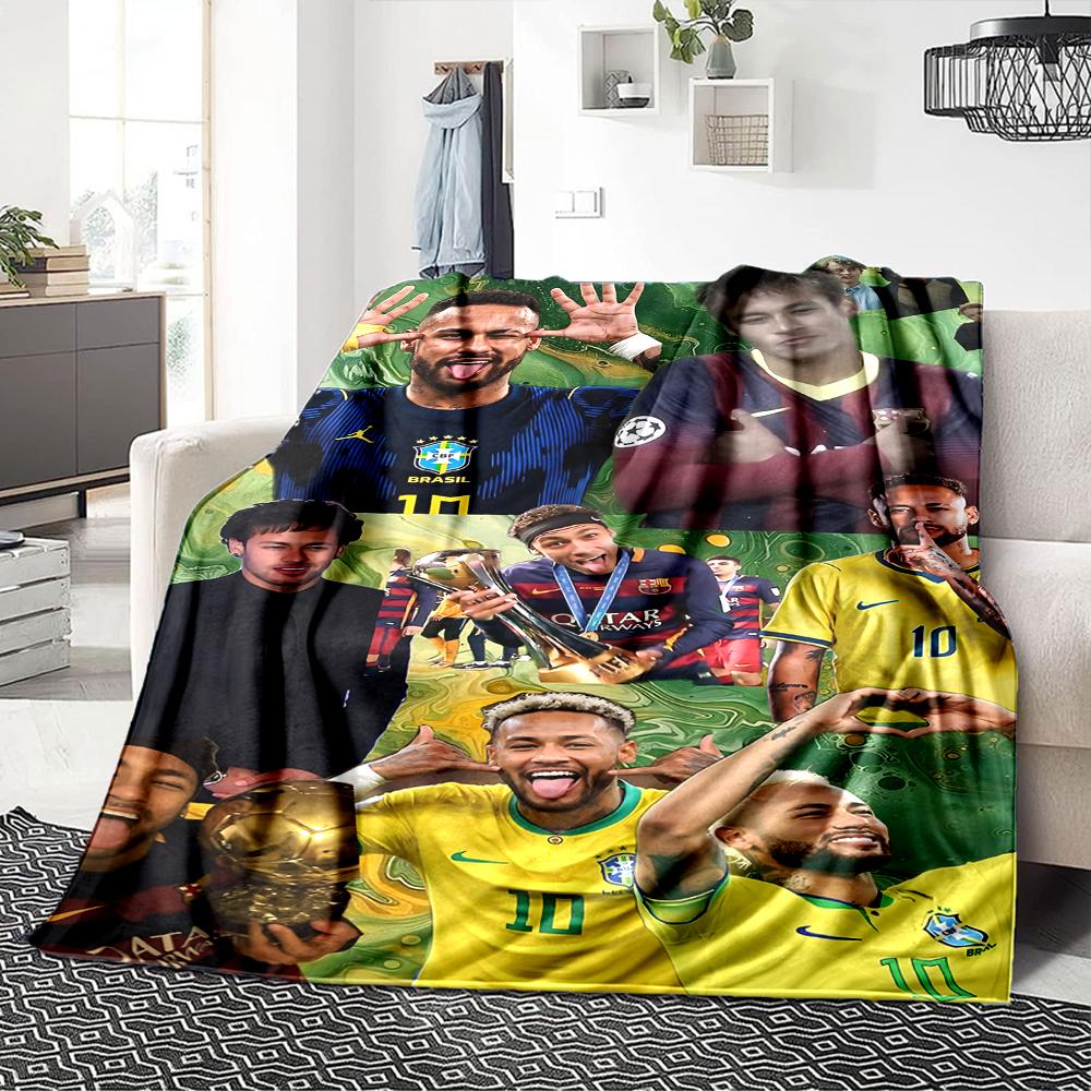 Brazilian Football Legend printed flannel breathable and warm blanket, a stylish home gift, suitable for home, office and bedspread use. 15a133