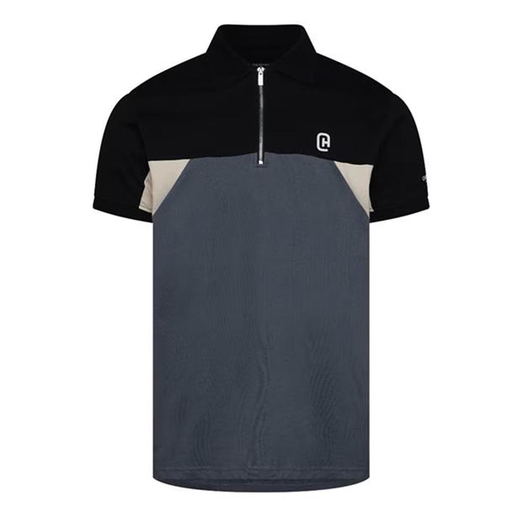 C.P. Company Mens Colour Block Half Zip Regular Polo Shirt