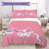 Sweet Sylveon Print Bedding Set 3Pcs Duvet Cover Pillow Shams Bedroom Decor for Anime Lovers