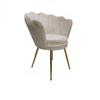 Chair Armchair Glamour Shell Beige Velvet Novio Family Furniture