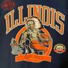 The Clothing Vault Винтажная футболка 80-х Illinois Fighting Illini Унисекс Хлопковая унисекс футболка