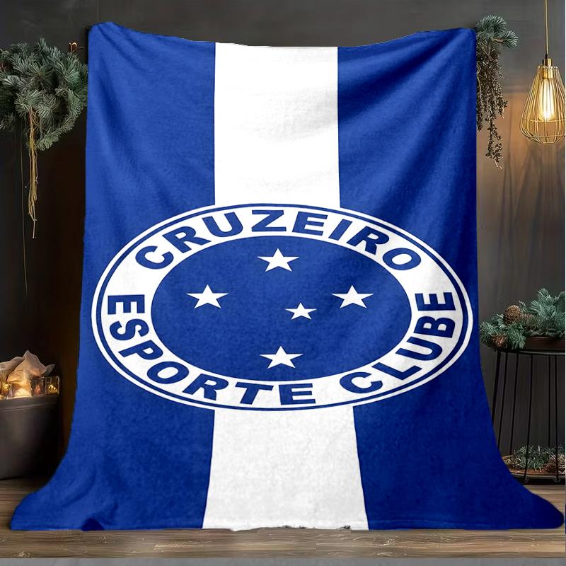 1PC Cruzeiro Esporte Clube Printed Soft Flannel Blanket Throw for Adult Bedroom Living Room Sofa Camping Travel Fan gifts Christmas Gifts