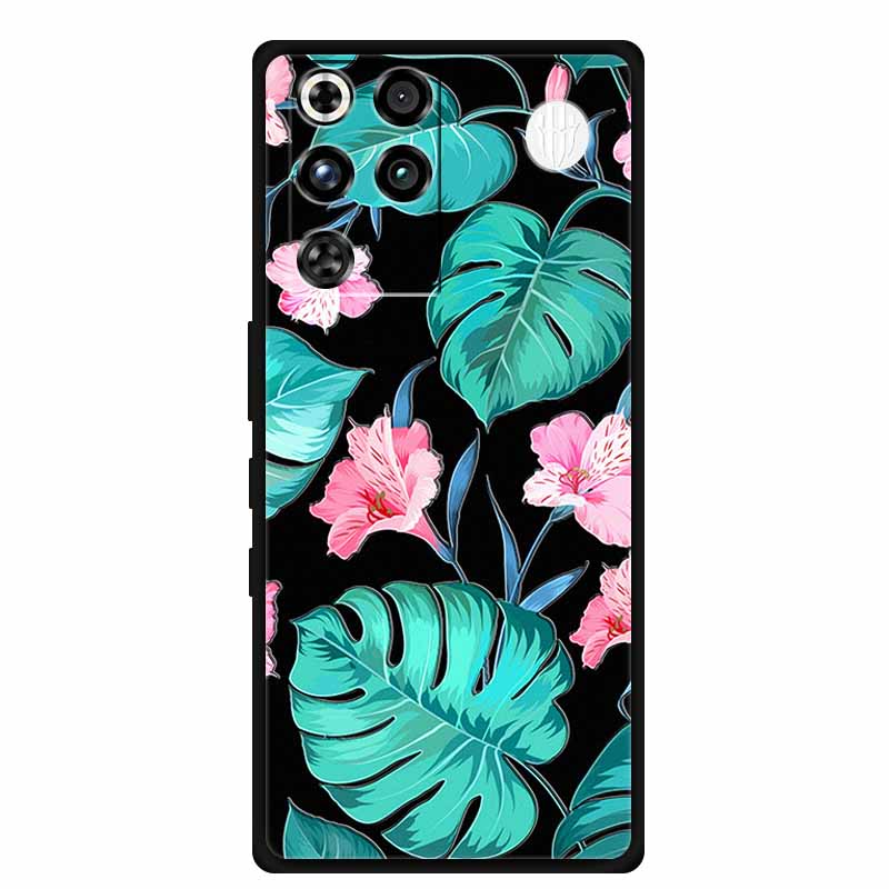 Чехол для ZTE Nubia RedMagic 11 Pro 5G, 3D тиснение, цветы, рельефный, мягкая черная силиконовая задняя крышка, для ZTE Nubia RedMagic 11Pro, Funda