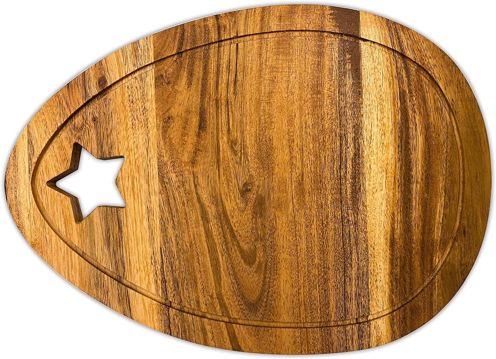Разделочная доска из дерева в форме яйца для кухни, деревянное сервировочное блюдо, разделочные доски для еды, сыра, фруктов и салата, органическая доска с пазом