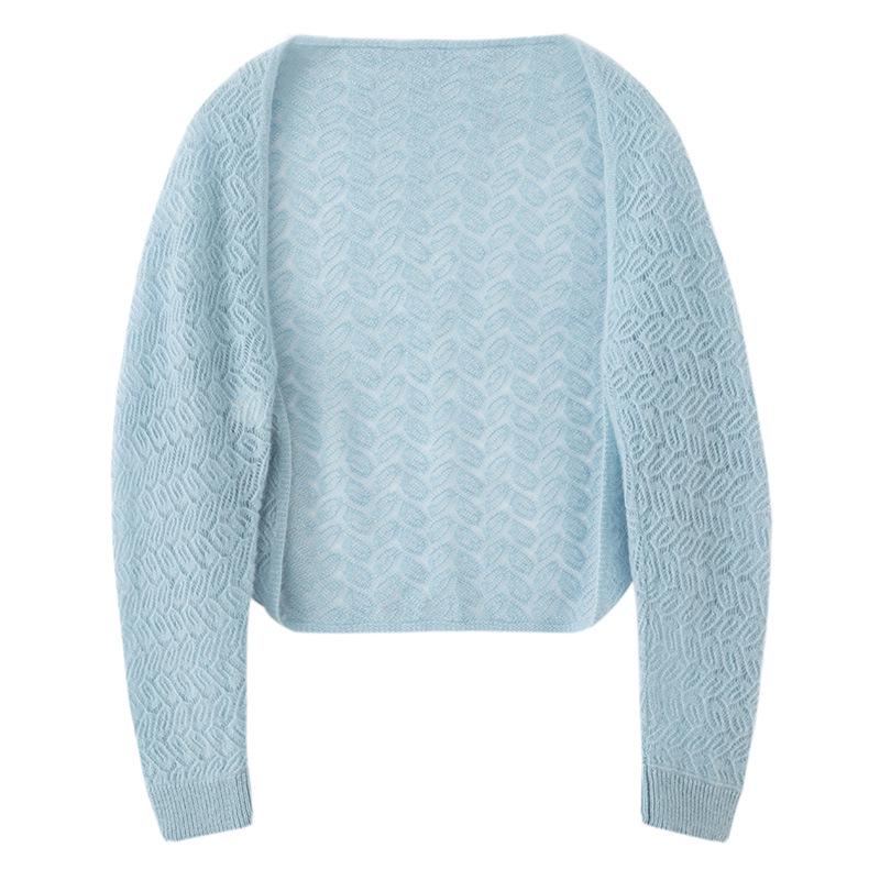 Butterfly Pattern Cashmere Shawl with Sleeves for Women - 100% Pure Knit