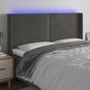 VidaXL LED Headboard Bedroom Furniture Double Bed Accessory Head of Bed Frame Interior Dark Grey 3123969