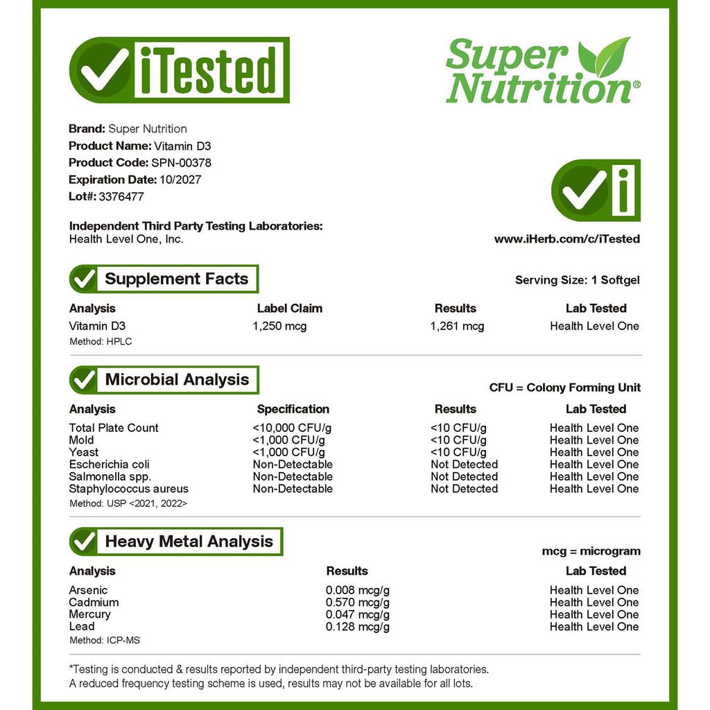 Super Nutrition, SimplyOne, витамин D3, 50 000 МЕ, 50 мягких капсул
