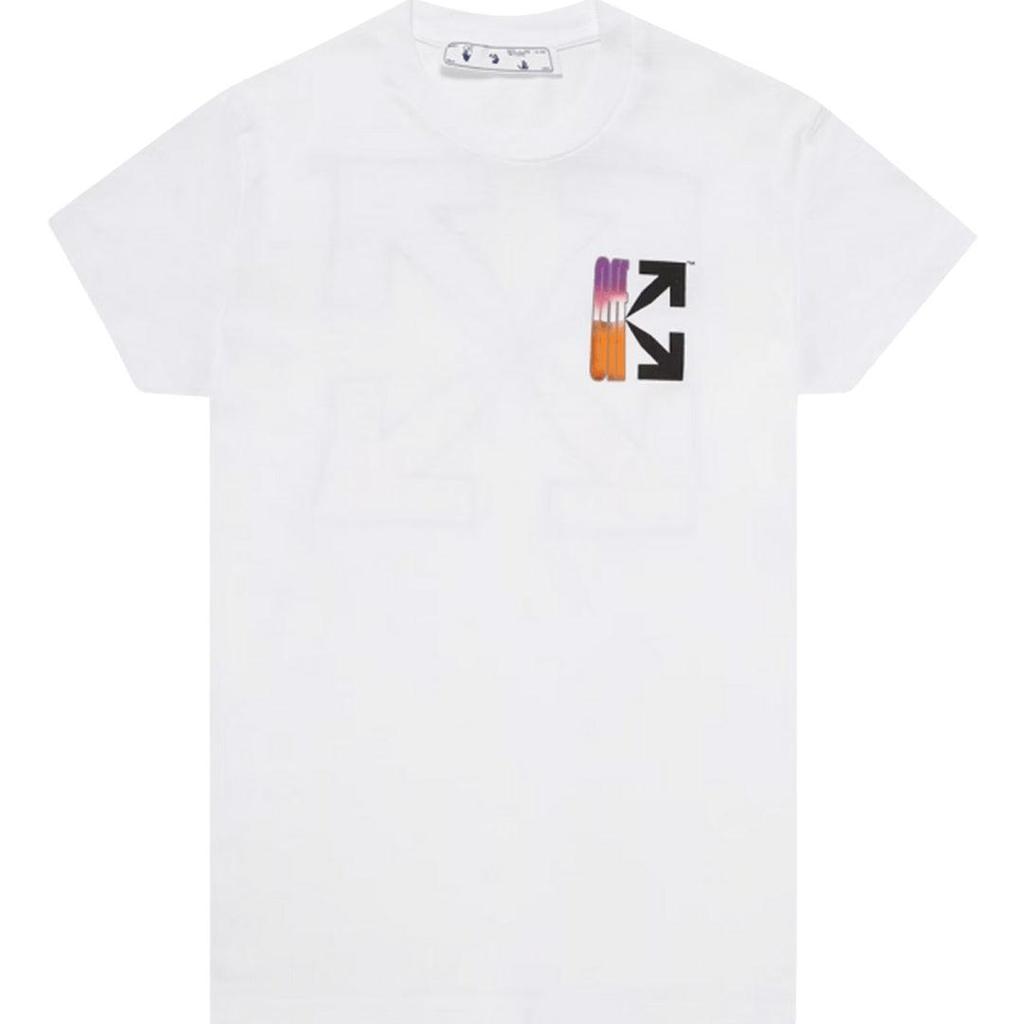 Off White Unisex Adult Gradient Logo Slim T-Shirt
