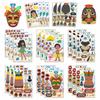 8 African Style Series Face Swap Stickers Make A Face Waterproof Hand Stickers DIY Decorative Stickers