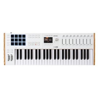 Arturia Клавиатурный контроллер KeyLab mk3 49 послекасание цветной дисплей белые клавиши/чувствительность к скорости и совместимый/функция пэдов/полный
