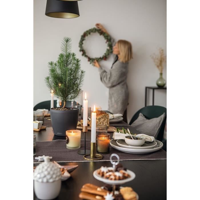 LECHUZA Pot de fleurs Classico Color 28 ALL-IN-ONE - Ø 27,5 x 26 cm - Ardoise 13204