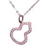 Purple Gold Gourd Diamond Pendant Femininity Design Colored Gold Rose Gold Clavicle Chain
