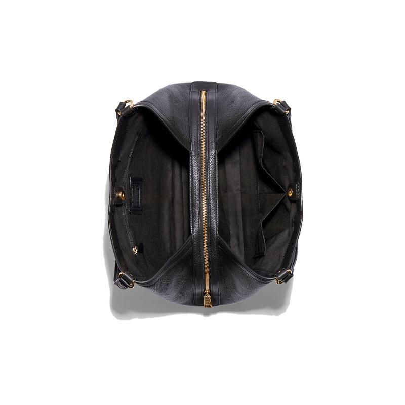 COACH Kristy 32 Large Capacity Pebbled Leather Bucket Bag Shoulder Bag Large Women's Black