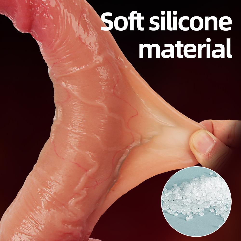 Big Realistic Dildo for Women Beginners Skin Sliding Foreskin Anal Vagina G Spot Stimulation Artifical Penis Sex Toy Masturbator