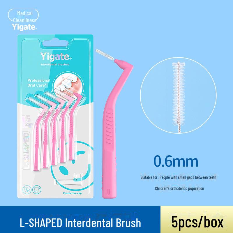 Набор для ортодонтического ухода: Межзубные ершики L-образной и 7-образной формы, зубная щетка, межзубный ершик с мягкой щетиной