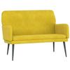 351420 vidaXL Bench Yellow 108x79x79 Cm Velvet