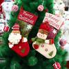 Подвесной рождественский чулок, подарочный мешок Санты, мешок конфет, рождественский подарочный носок, рождественский декор