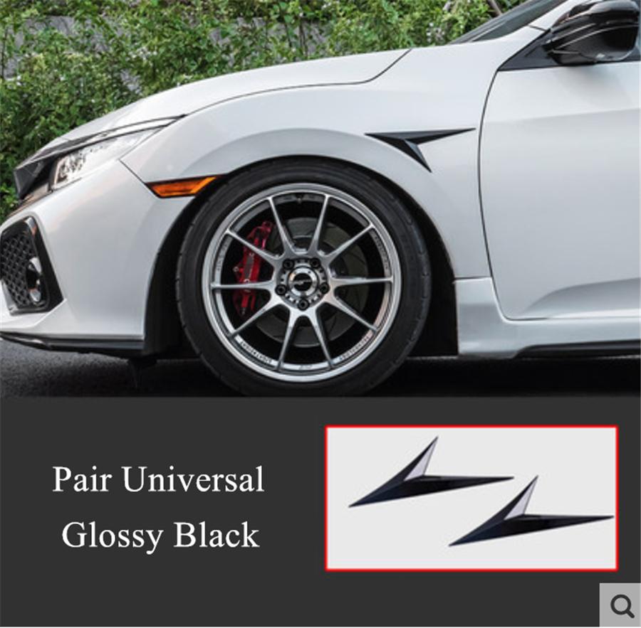 New Decorative Car Side Fender Wing Emble Badge Bonnet Car Styling Sticker Glossy