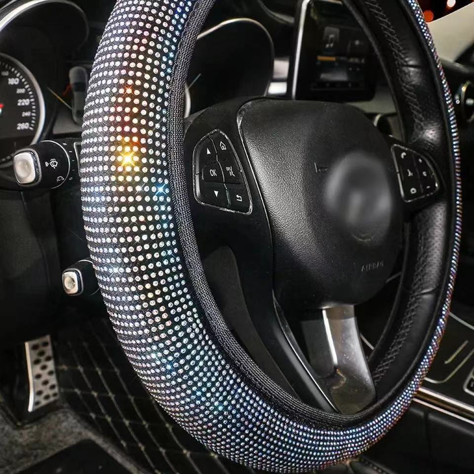 Bling Bling Алмазные стразы Автомобильный чехол на руль 37/38 см Авто Аксессуары для интерьера Женский чехол Автомобильный Стайлинг Four Seasons