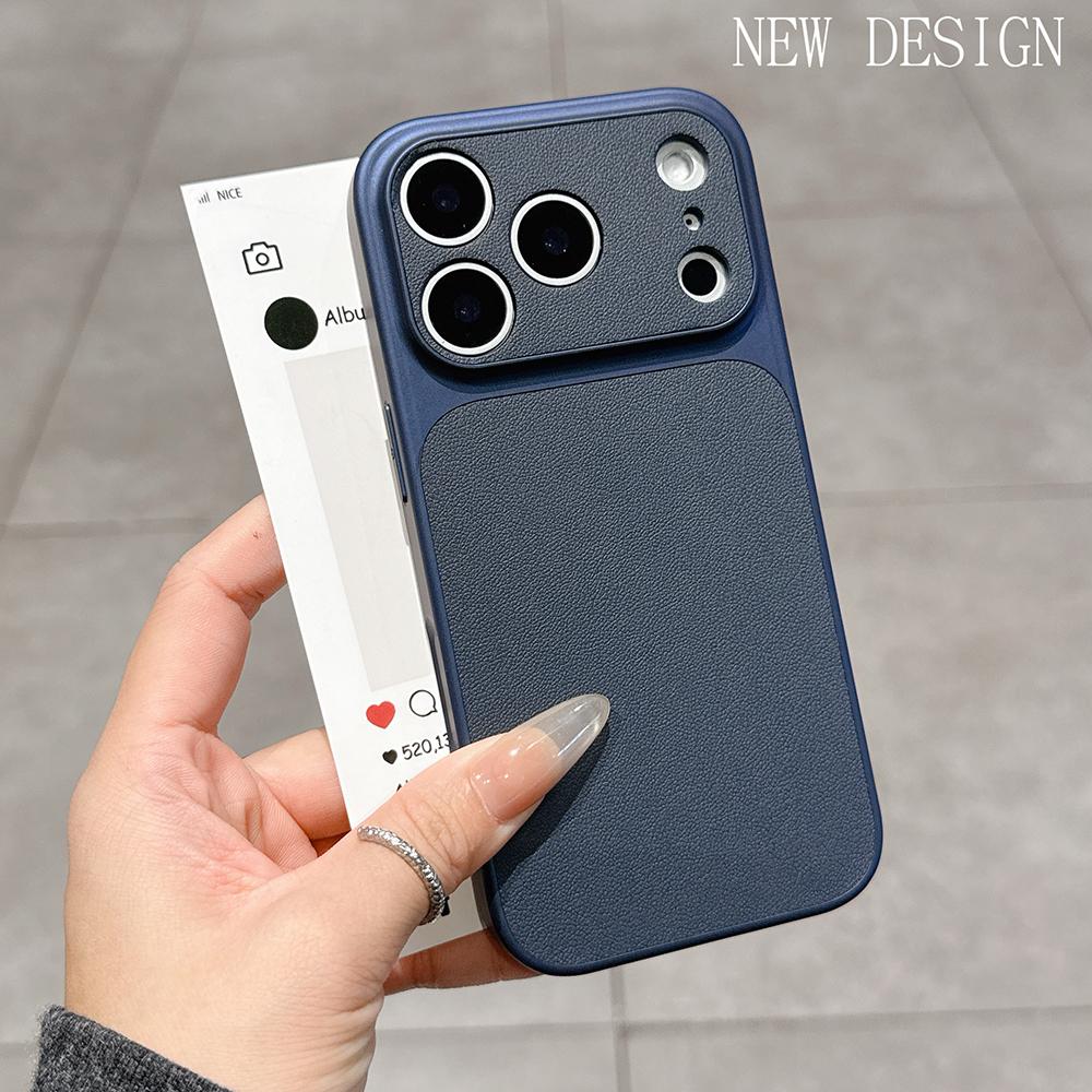 Чехол из матовой кожи класса люкс для iPhone 17 16 15 14 13 Pro Max 16 Plus 17Pro с защитой камеры Air, противоударный