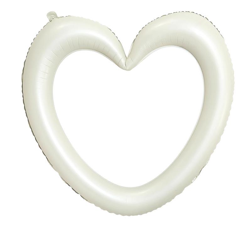 Love Balloon Decoration Hollow Out Big Love Photo Frame Aluminum Film Balloon Photo Props Boys And Girls Party Scene Arrangement