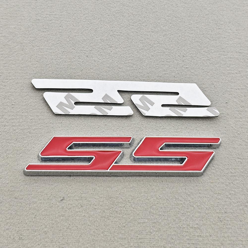 AABKB1 New Car Styling Badge 3D Metal SS Logo Front Grill Emblem Fender Trunk Sticker Decal Accessories For Chevrolet Camaro Silverado