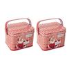 2pcs Decorative Christmas Candy Boxes Handheld Candies Organizers Portable Sweets Tins with Handle for Family Gathering