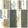 Prism Crystal Pendant Metal Crystal Charms Handmade Wind Chime  Window Curtain