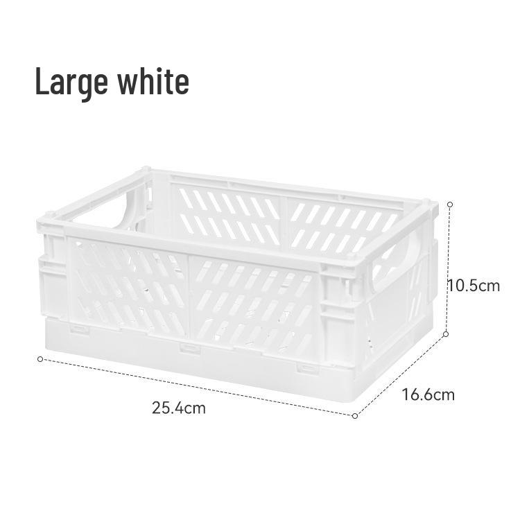 Carefully Selected Foldable Desktop Storage Basket - Plastic Hollow Design for Daily Home Use
