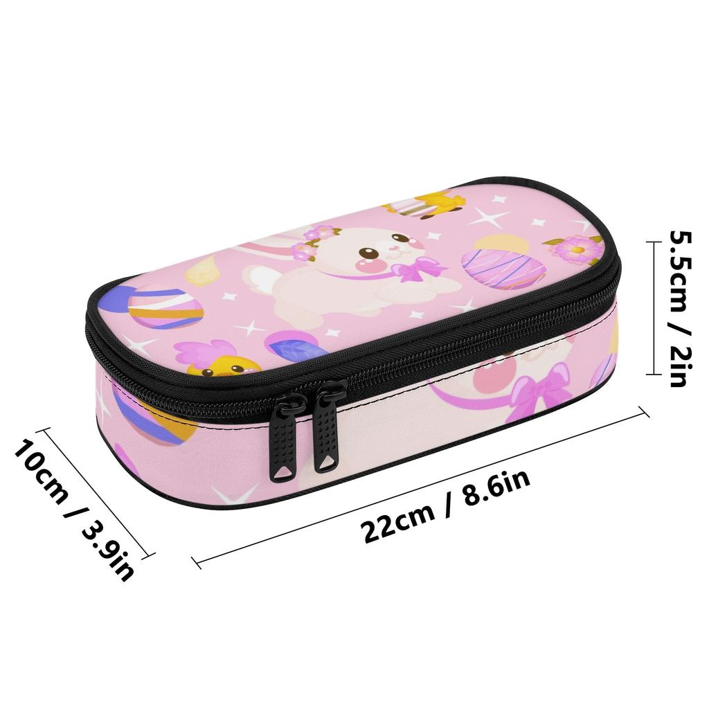 Pen Case Neat Design Strong Polyester Fabric Easy Open Zipper with Main Pocket Mesh Layer and Removable Pen Divider for Students