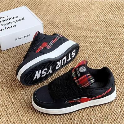 Платформенные туфли-хлебушки женские черные спортивные туфли для скейтборда универсальные повседневные женские туфли