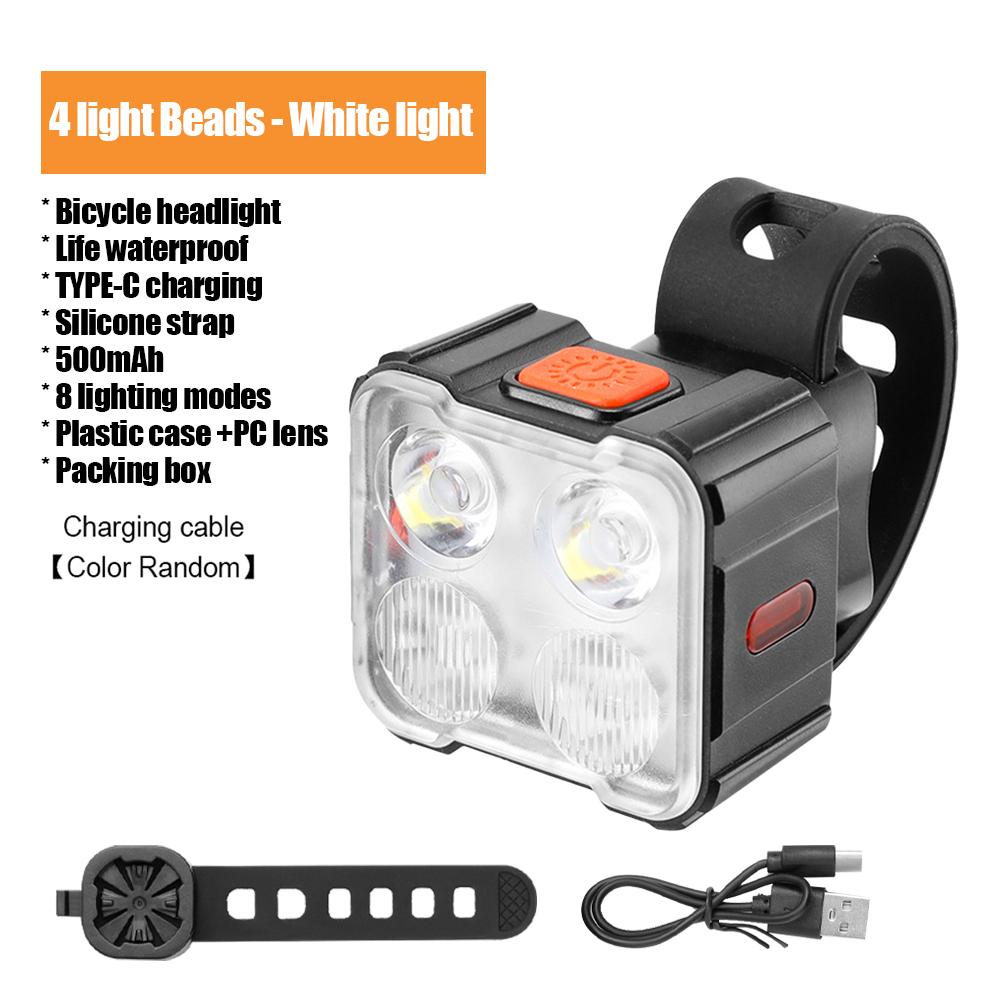 Bicycle Lights Rechargeable Bike Headlight Taillight Bicycle Front Rear Light Cycling Lantern MTB Bike Lamp for Night Riding