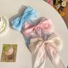 Summer Bow Hairpin Girls Mesh Simple Ponytail Barrettes For Women Party Travel Hair Clip Korean Temperament Hairpin Headwear
